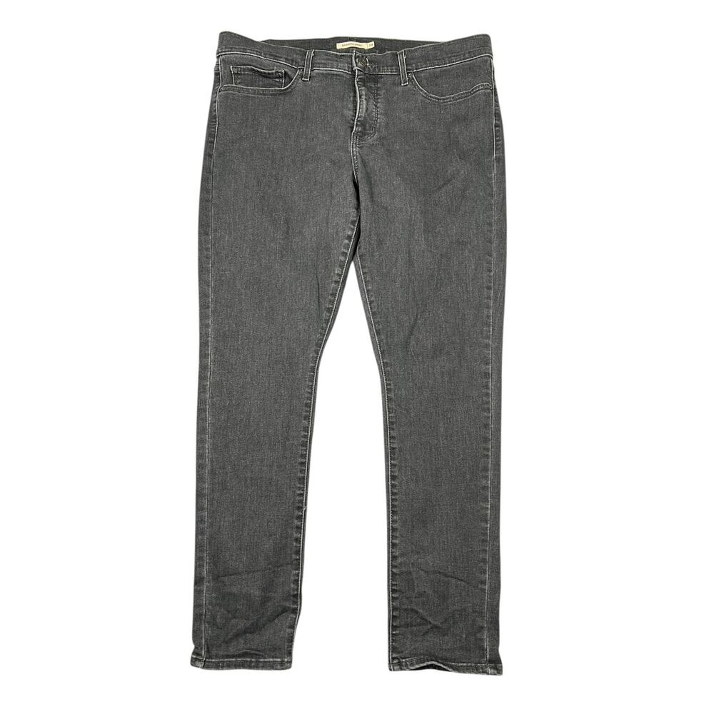 Levi’s 311 Shaping Skinny Stretch Denim Jeans Mid Rise Black Wash Womens 34